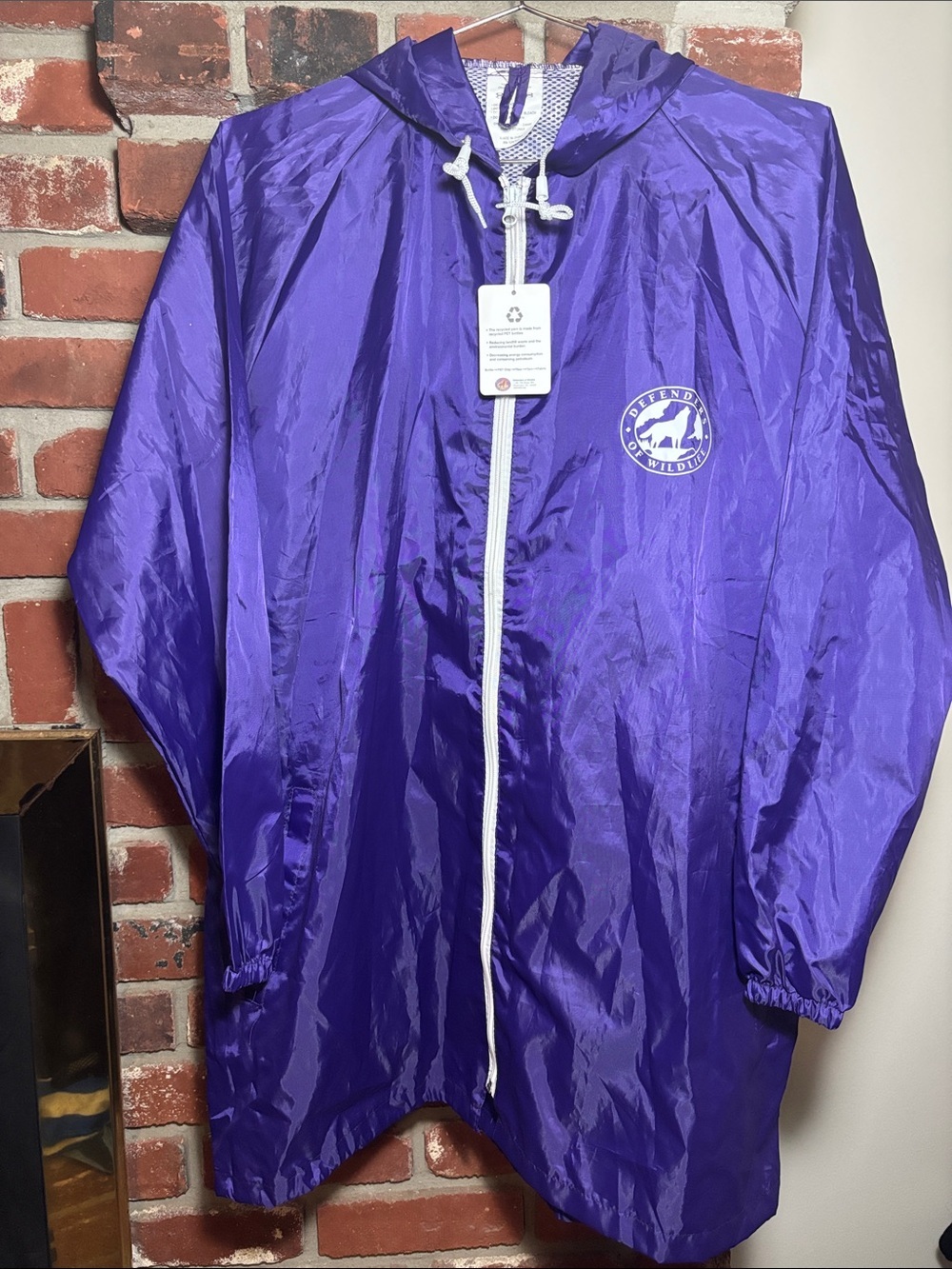 Defenders of Wildlife // Purple Windbreaker Jacket Made of Recycled Materials